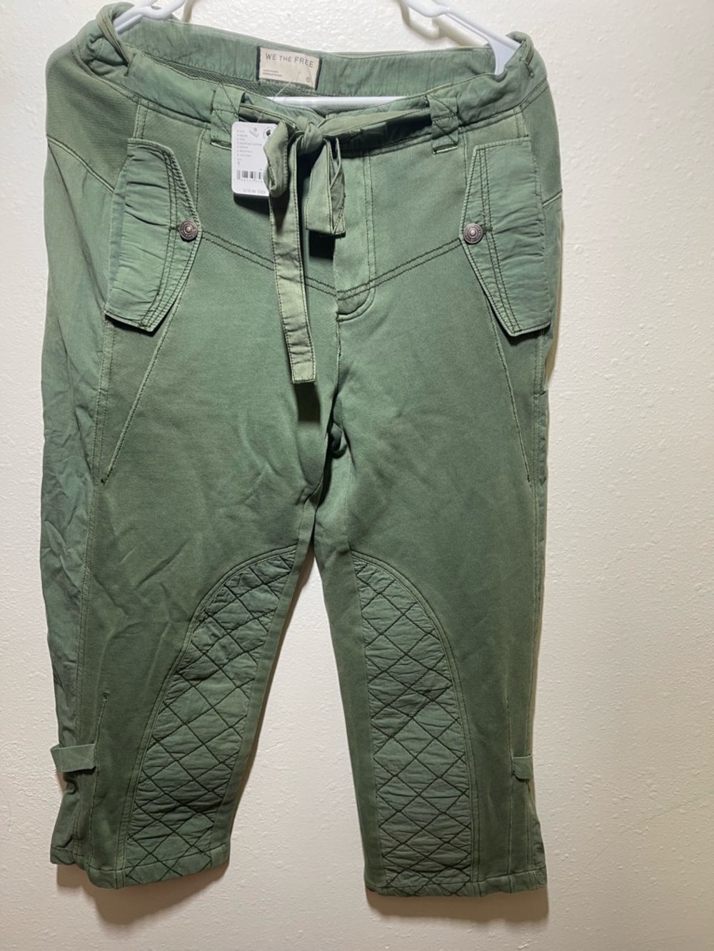 Free People We The Free Safari Sun Cropped Green Pants Size 6